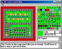2-D Land Level Editor screen