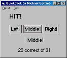 QuickClick screen