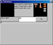 Adventure screen