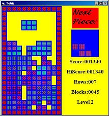 Tetris screen