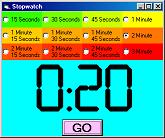 Stopwatch screen